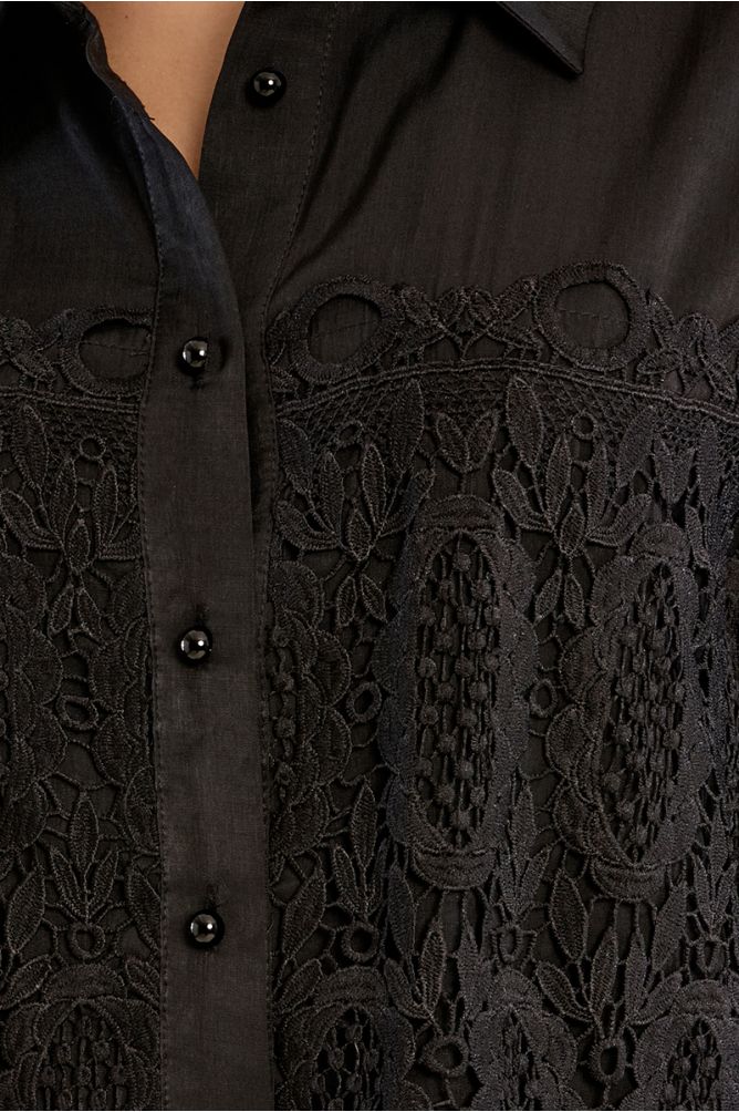 Molly Bracken - Black Embroidered Blouse