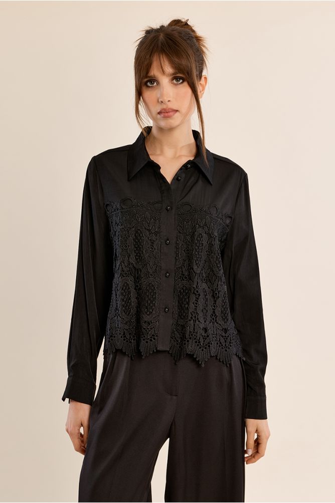 Molly Bracken - Black Embroidered Blouse