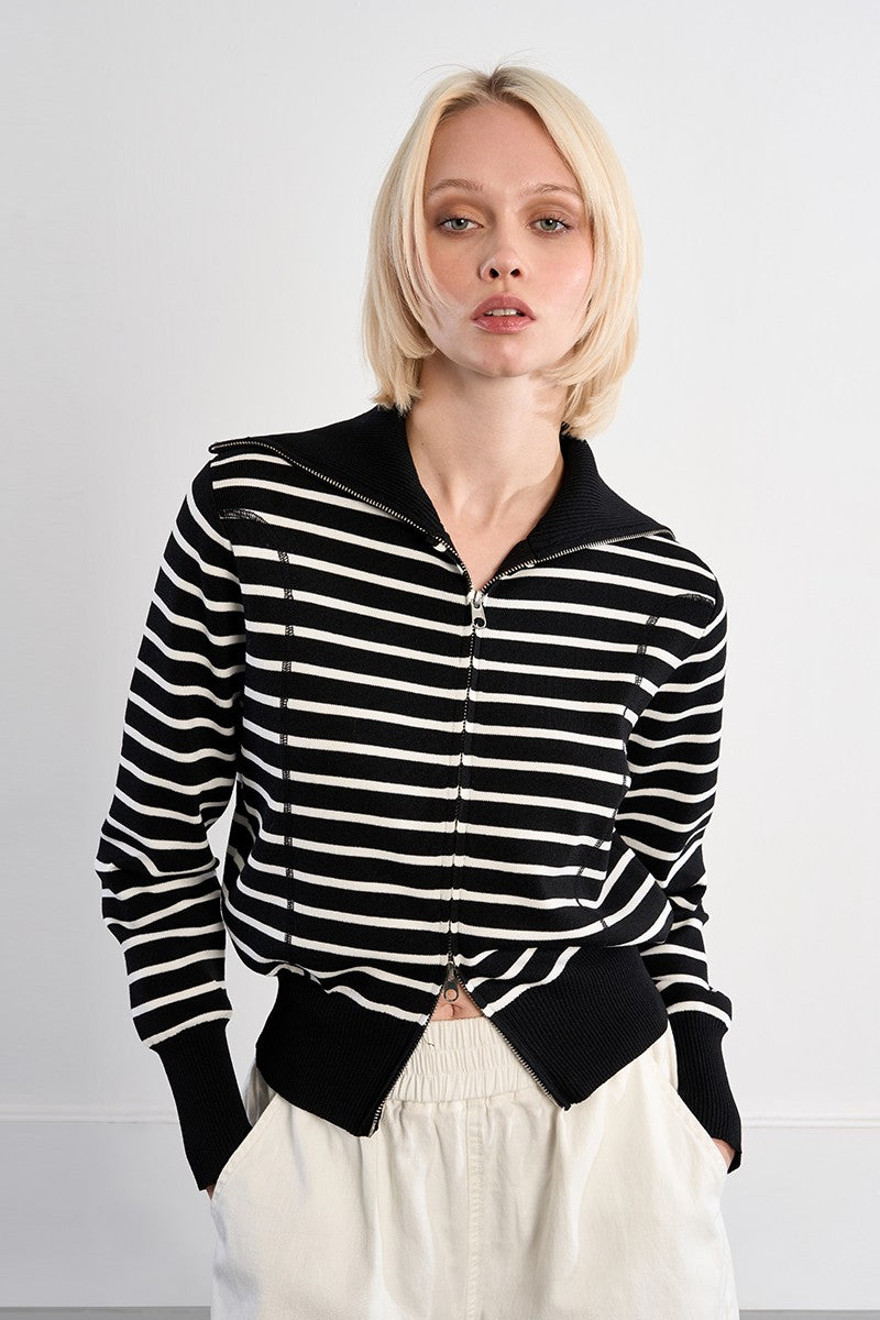 Molly Bracken - Stripe Zip Jumper