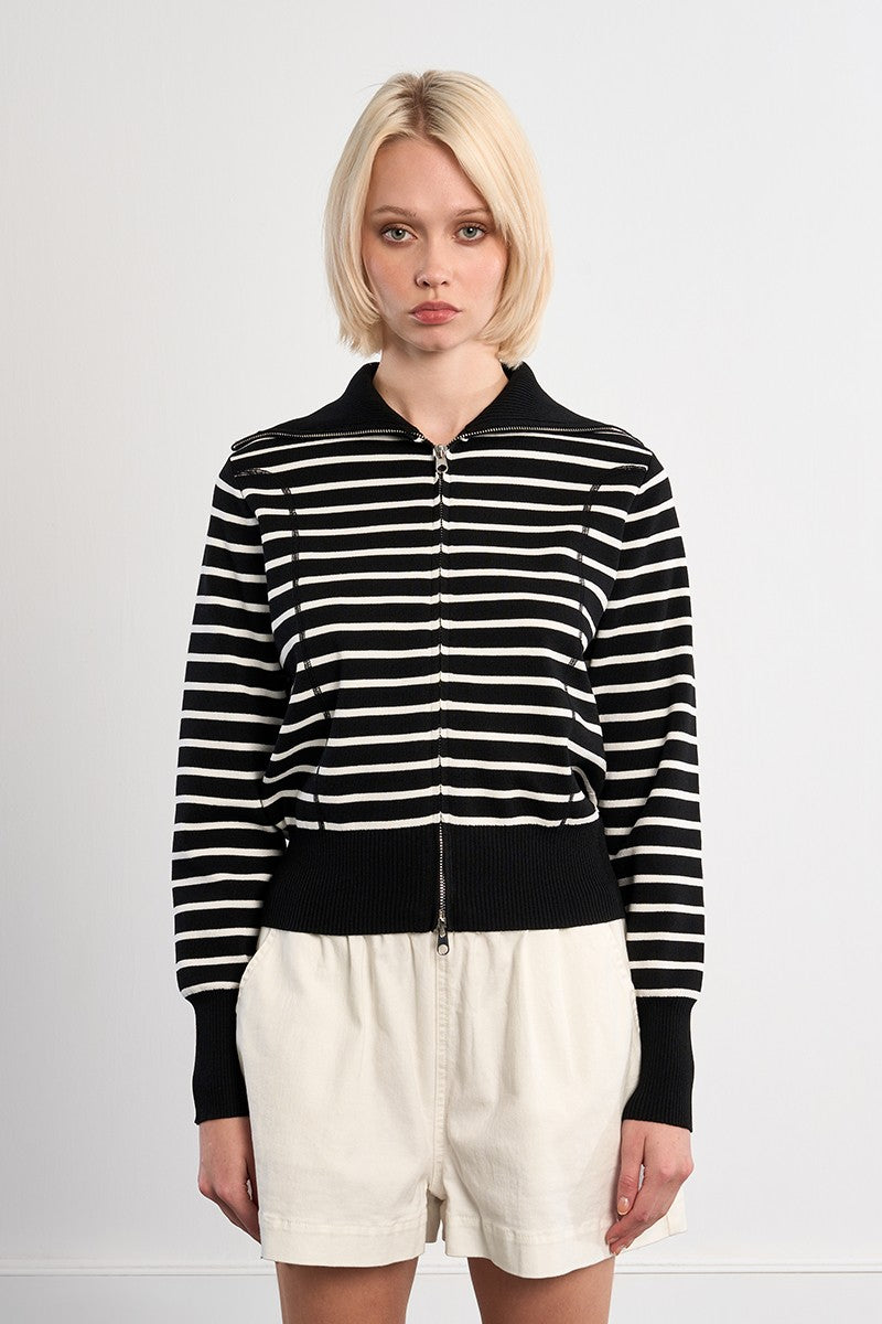 Molly Bracken - Stripe Zip Jumper
