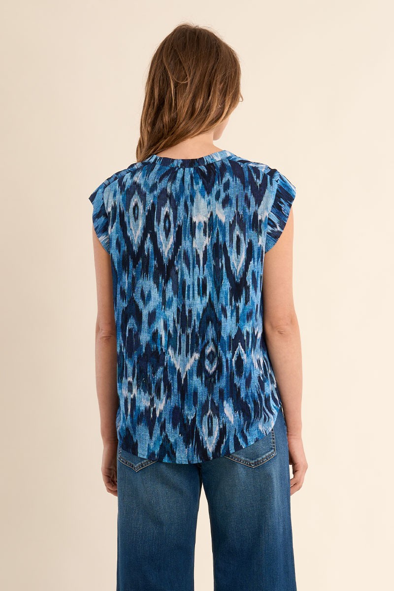 Molly Bracken - Blue Pattern Blouse