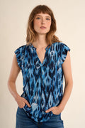 Molly Bracken - Blue Pattern Blouse