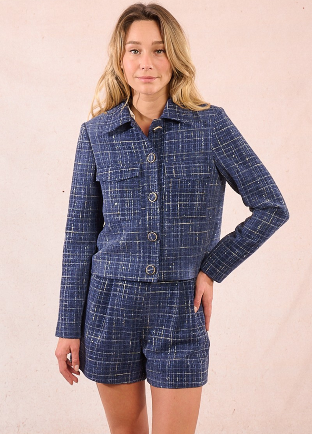 Molly Bracken - Blue Tweed Jacket