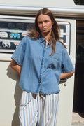 Molly Bracken - Denim Blue Blouse