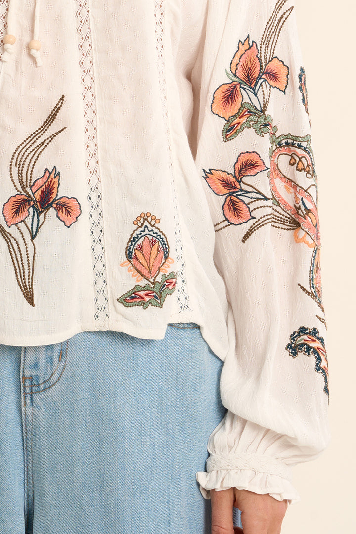 Molly Bracken - Floral Embroidered Blouse