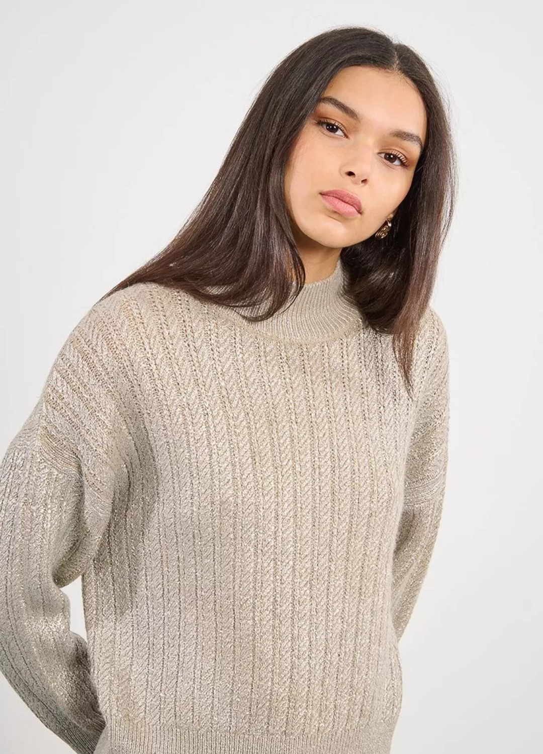 Molly Bracken - Iridescent Beige Jumper
