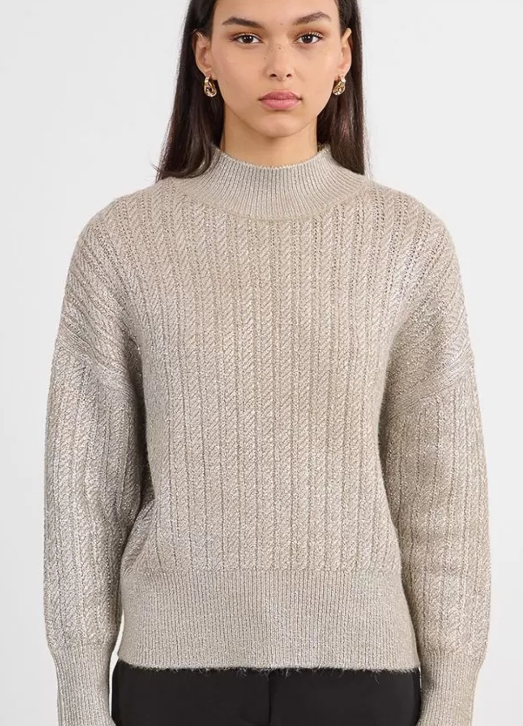 Molly Bracken - Iridescent Beige Jumper