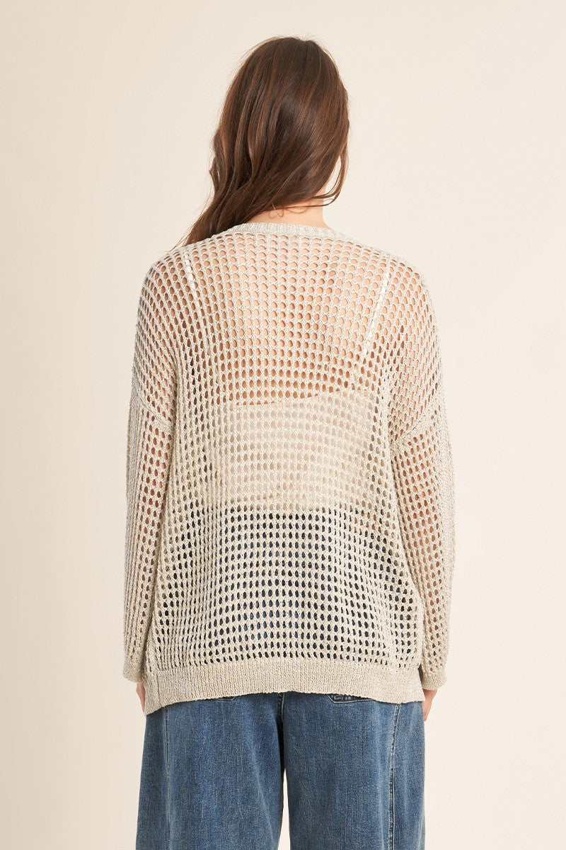 Molly Bracken - Iridescent SIlver Cardigan