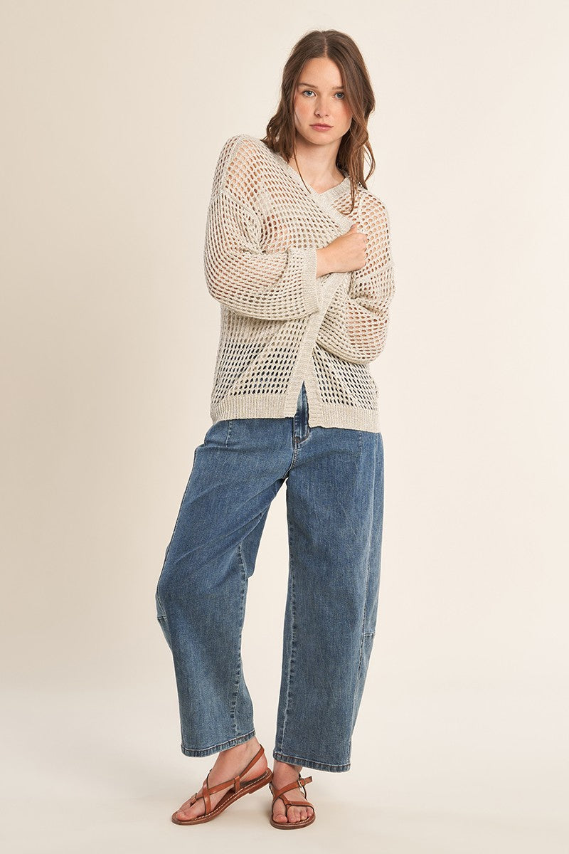 Molly Bracken - Iridescent SIlver Cardigan