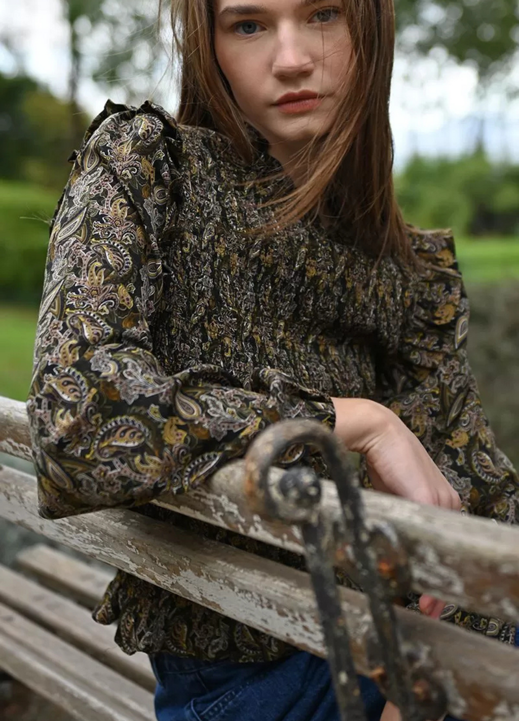 Molly Bracken - Khaki Floral Blouse