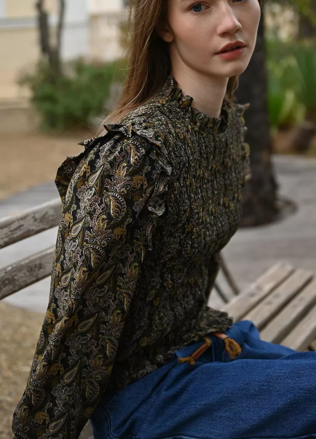Molly Bracken - Khaki Floral Blouse