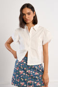 Molly Bracken - White Shirt with Lace Trim