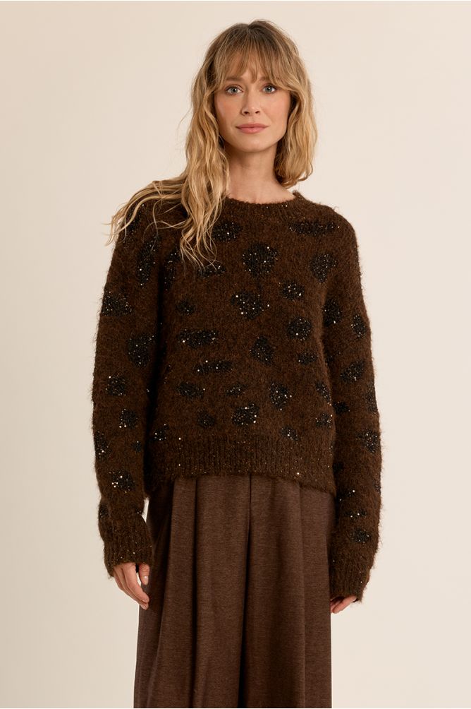 Molly Bracken - Chocolate Brown Glitz Knit
