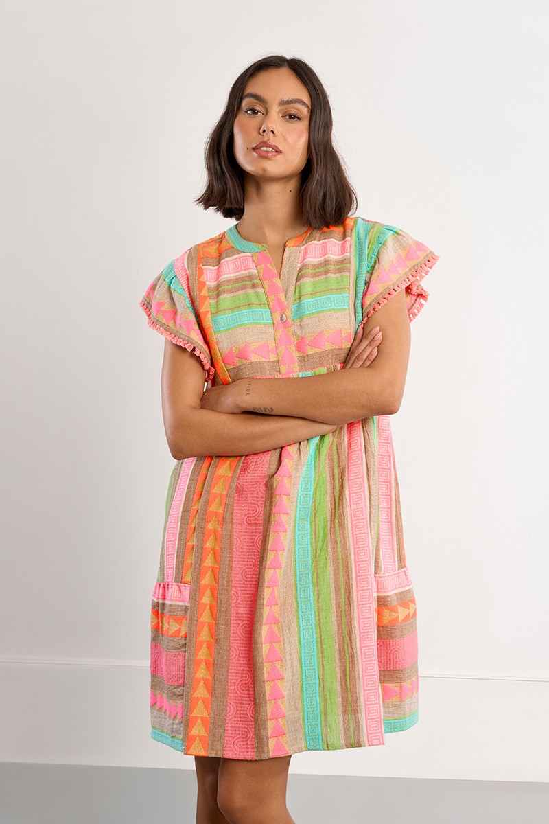Molly Bracken - Multi Colour Kaftan Dress