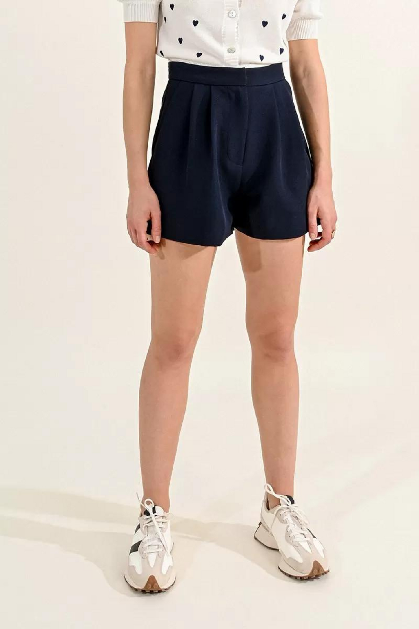 Molly Bracken - Navy Darted Shorts