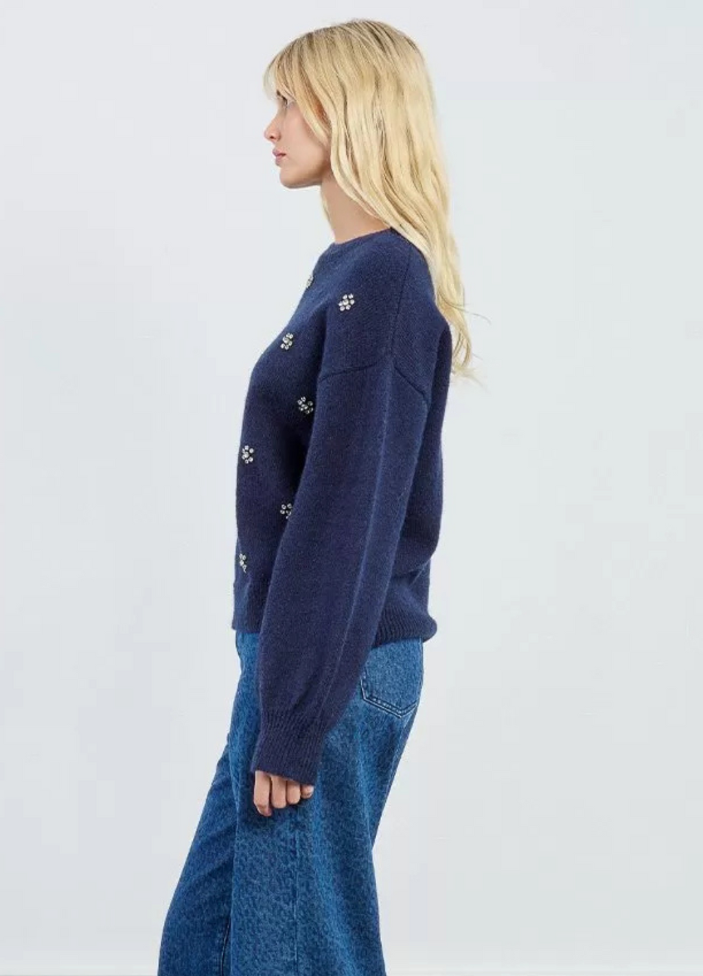 Molly Bracken - Navy Jewelled Jumper