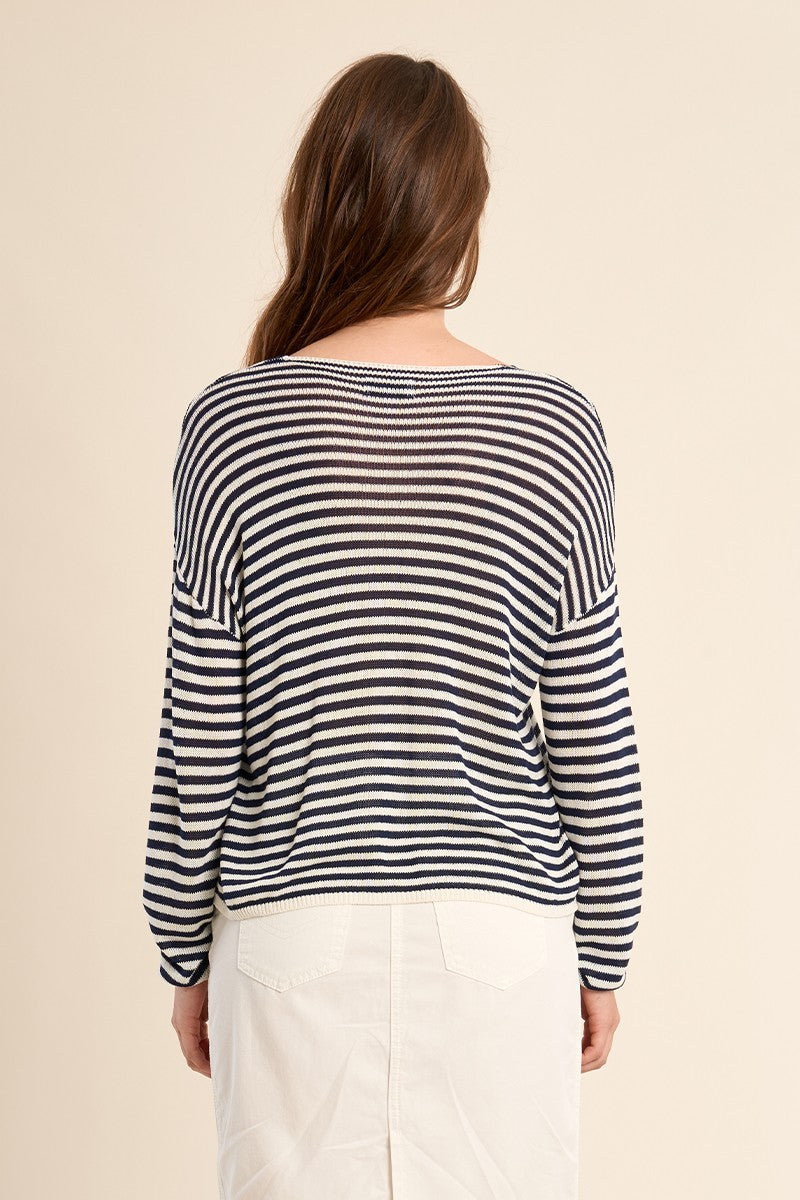 Molly Bracken - Navy Stripe Top