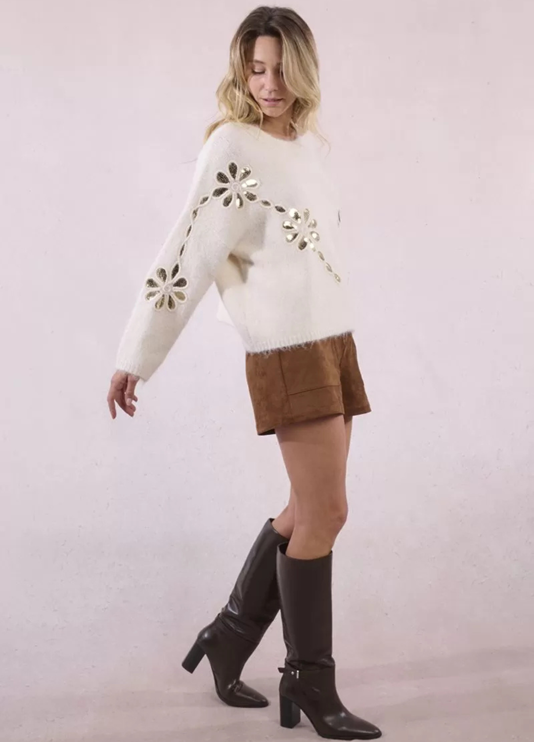 Molly Bracken - Off White Jumper