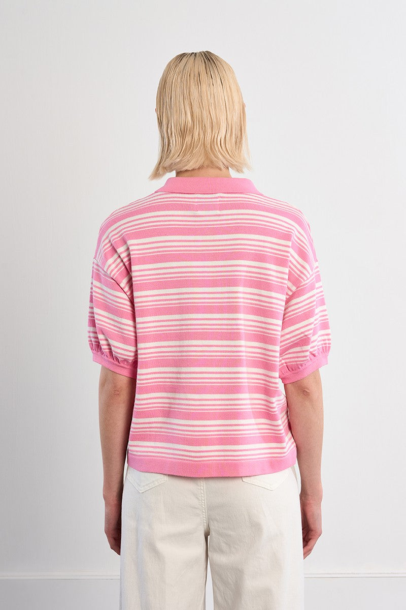 Molly Bracken - Pink Stripe Polo