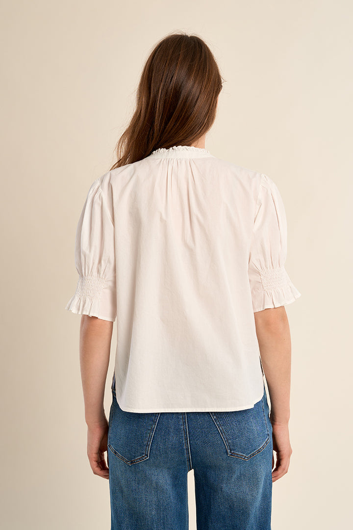 Molly Bracken - Ruffe Embroidered Blouse