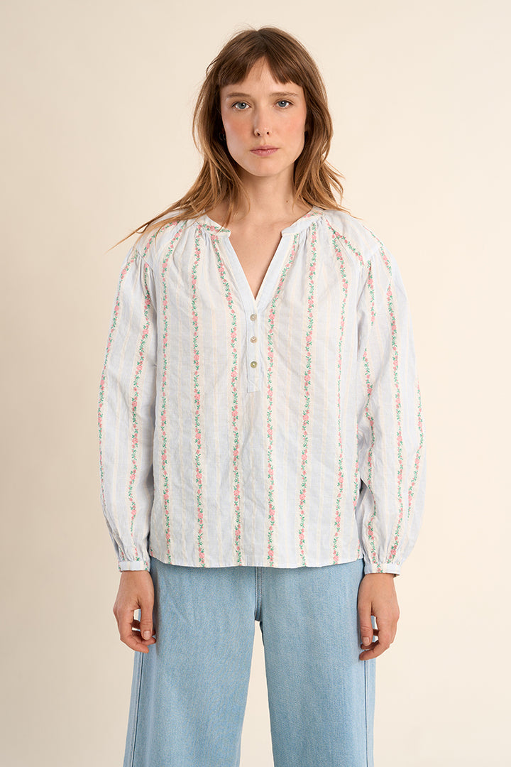 Molly Bracken - Rose Pattern Blouse