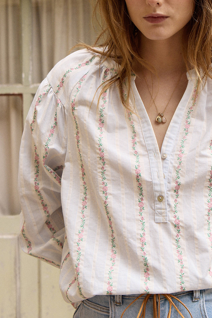 Molly Bracken - Rose Pattern Blouse