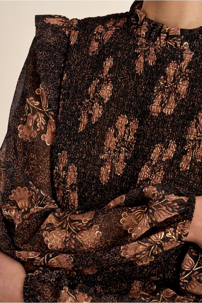 Molly Bracken - Ruched Voile Blouse