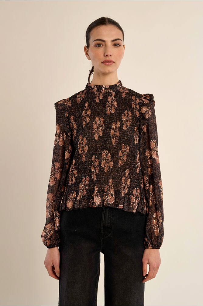 Molly Bracken - Ruched Voile Blouse