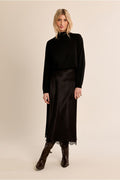 Molly Bracken - Satin Skirt With Lace Finish