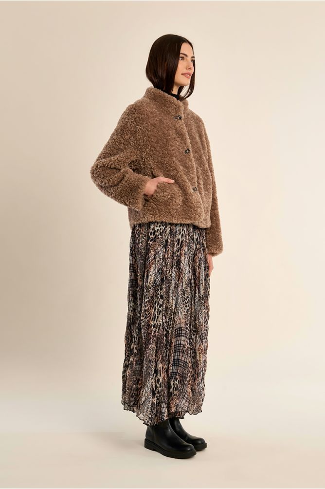 Molly Bracken - Short Faux Sheepskin Jacket
