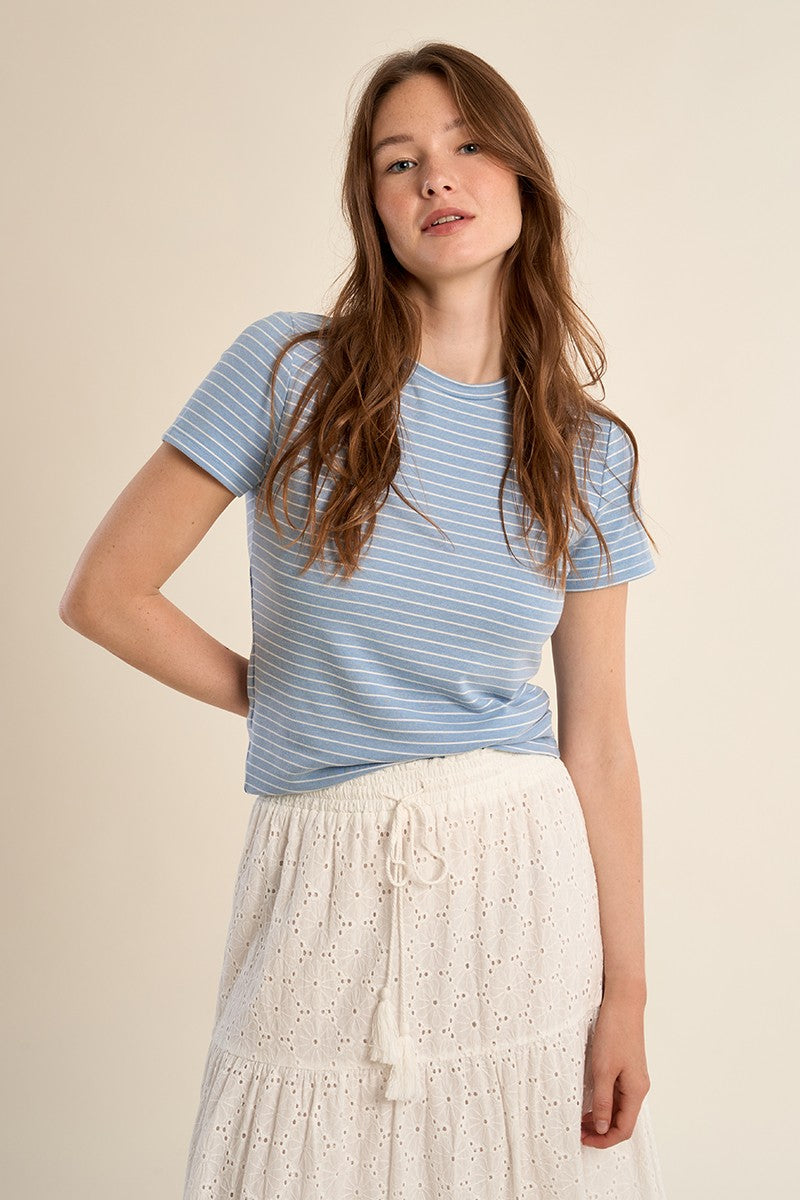Molly Bracken - Stripe Blue Tee