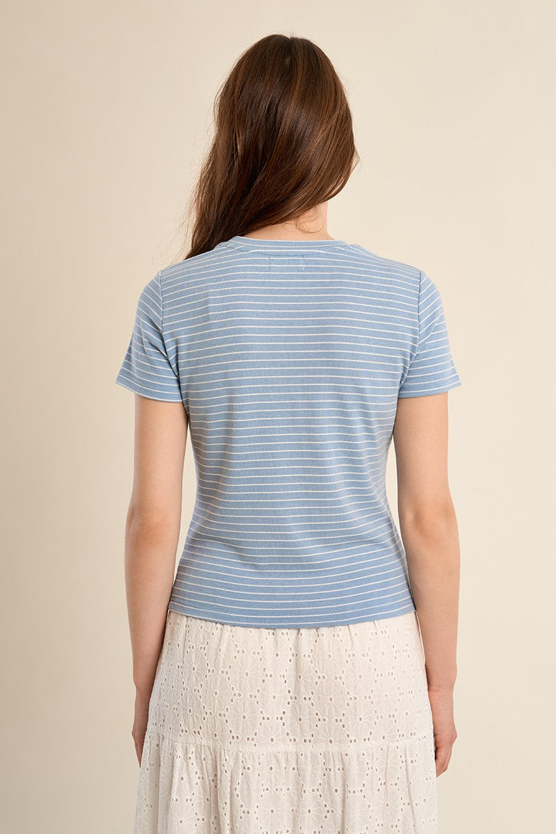 Molly Bracken - Stripe Blue Tee