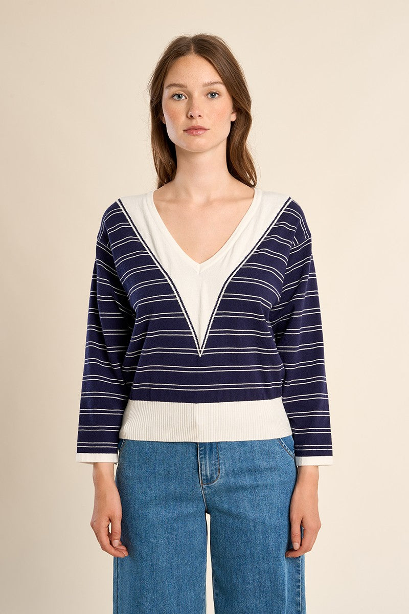 Molly Bracken - V Knitted Top