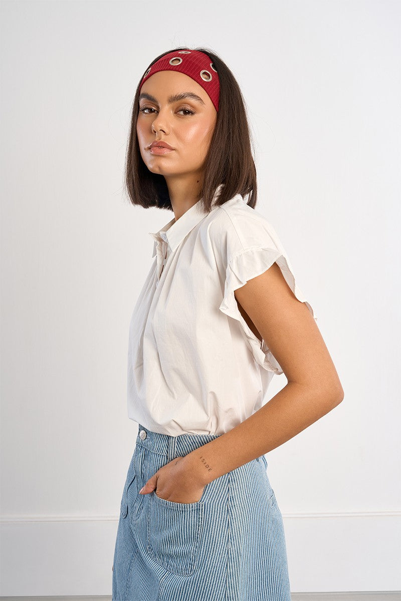 Molly Bracken - White Poplin Blouse