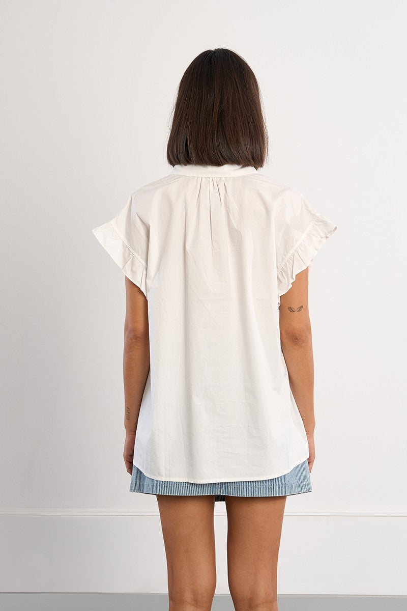 Molly Bracken - White Poplin Blouse