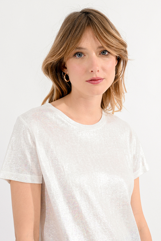 Molly Bracken White Sheen T-Shirt