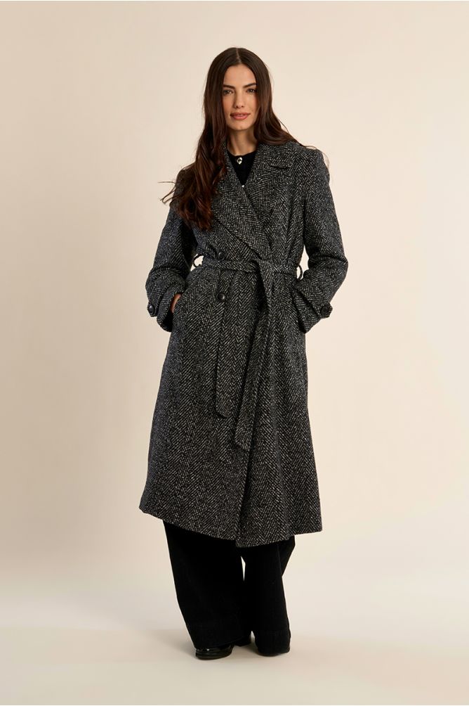 Molly Bracken - Long Herringbone Coat