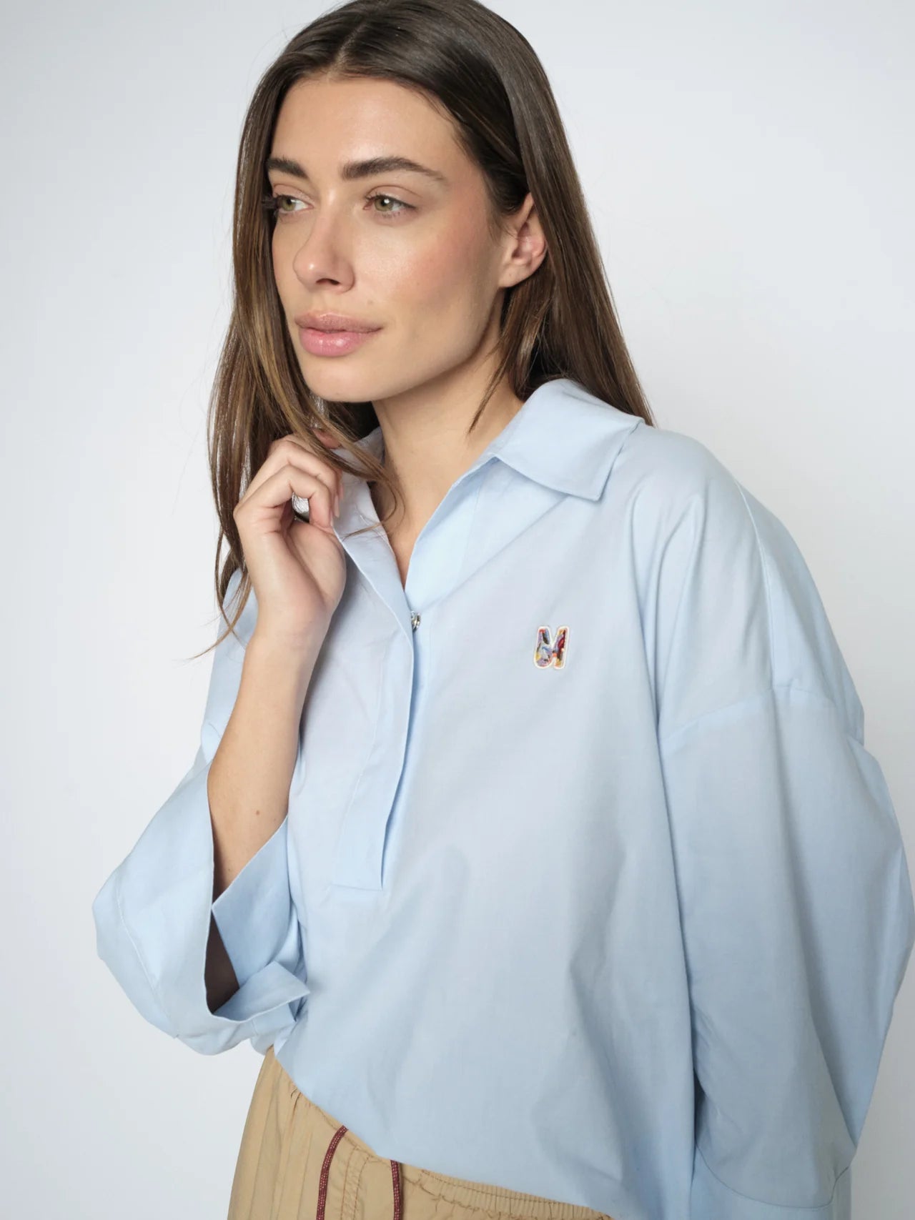 Mos Mosh - Britze Cam Blue Cotton Blouse