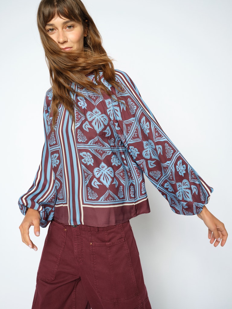 Mos Mosh - Milkey Linocut Blouse