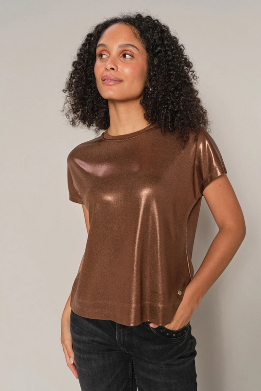 Mos Mosh - Nivola Copper Metallic Tee