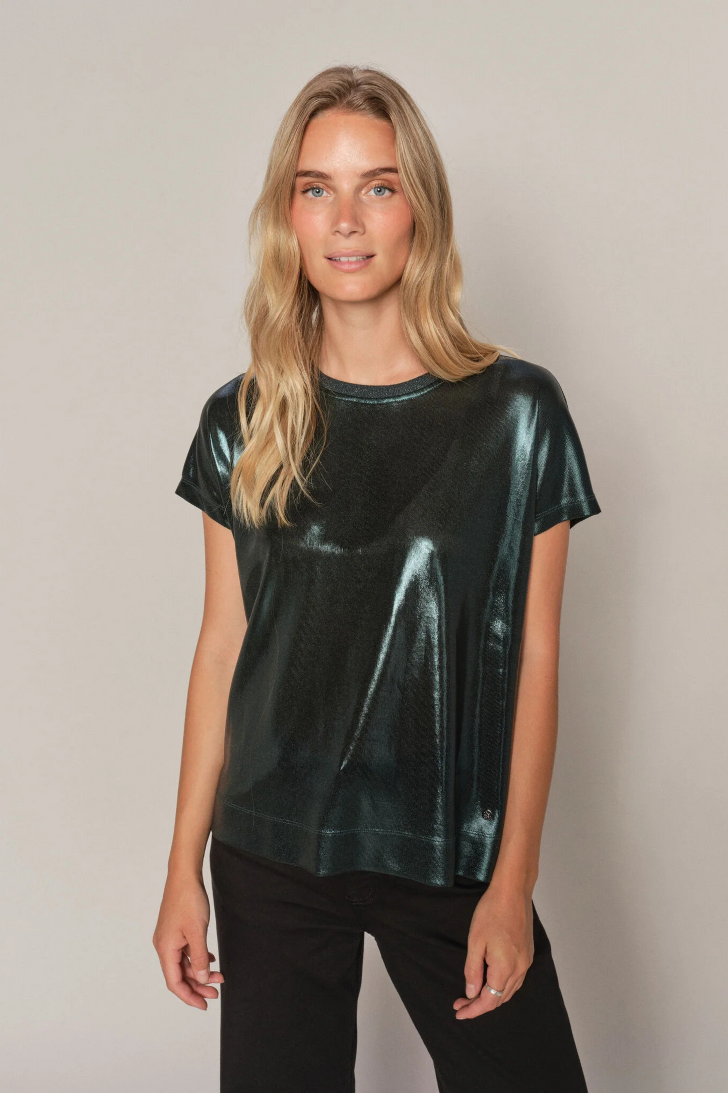 Mos Mosh - Nivola Dark Pine Metallic Tee