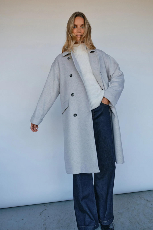 Mos Mosh - Venice Wool Coat in Ecru