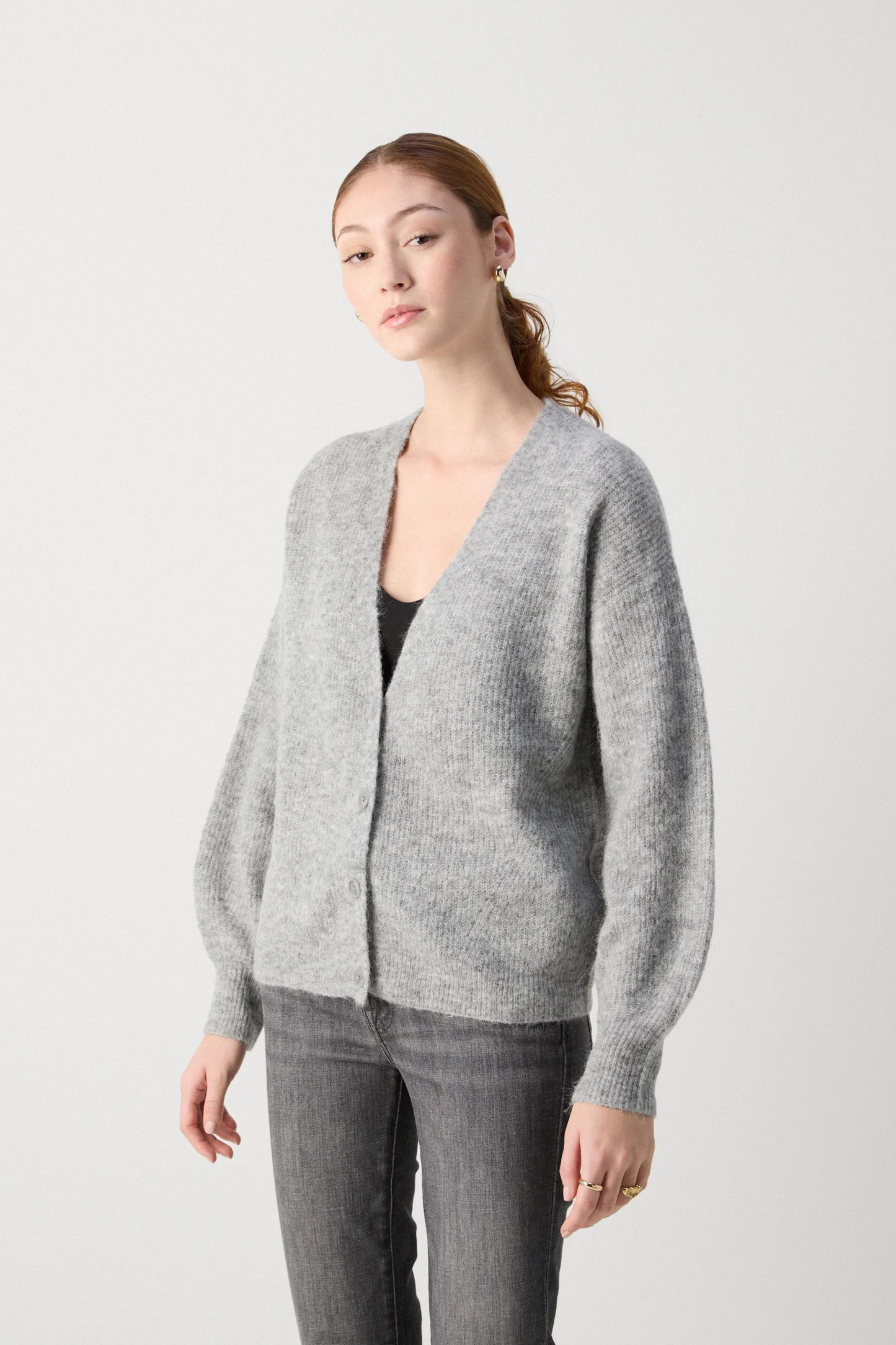 Mos Mosh - Zela Warm Knit Cardigan in Grey