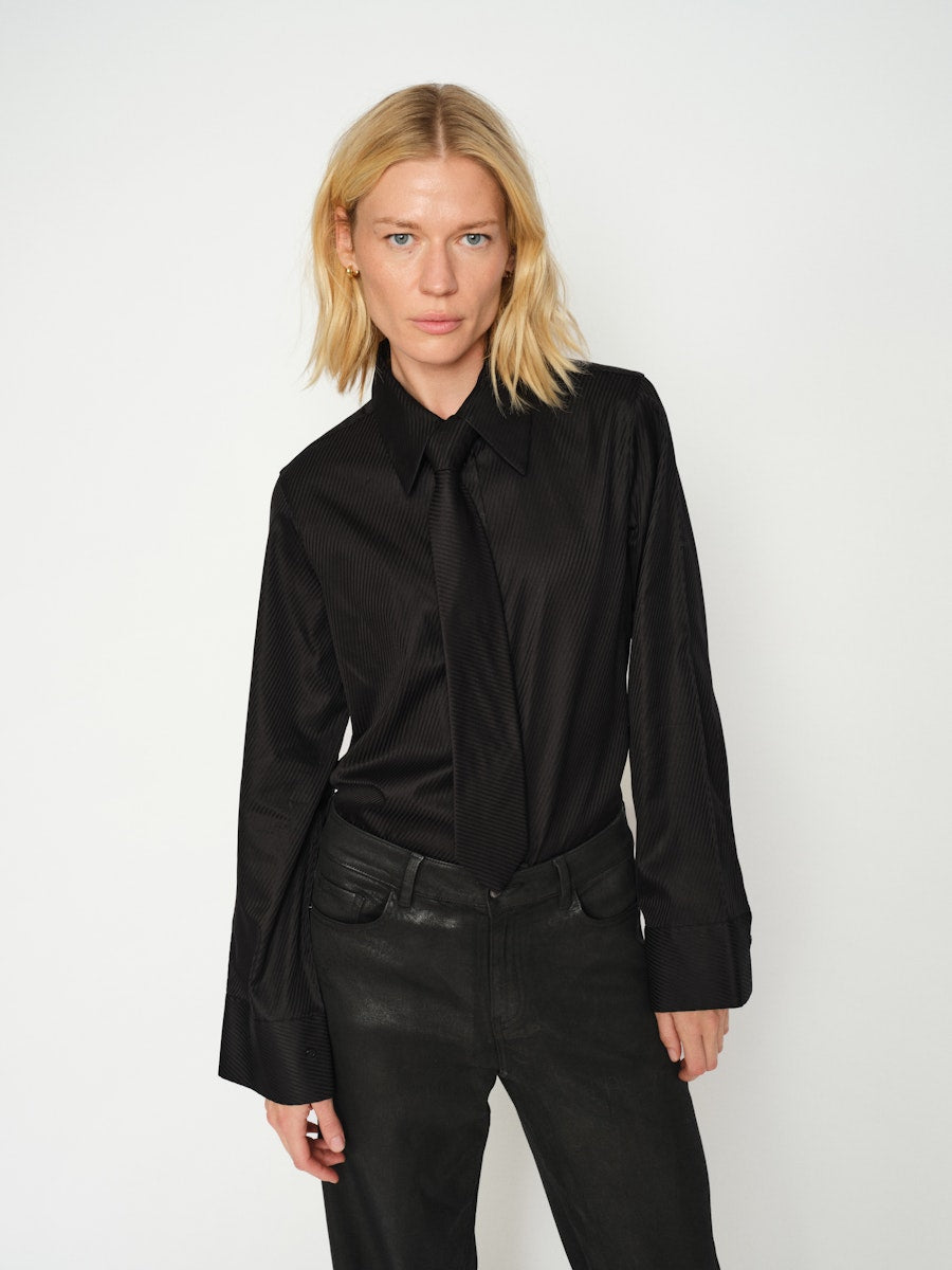 Mos Mosh - Ayen Stripe Black Shirt