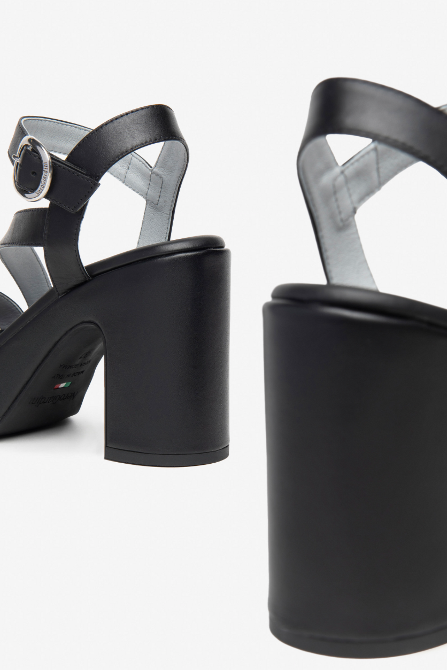 Nero Giardini - E410400D Black Strap Block Heel Sandal