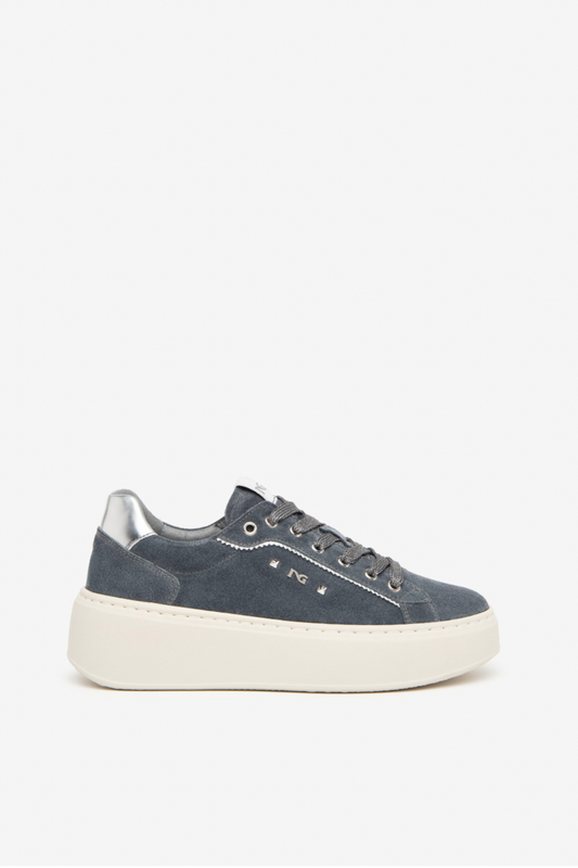 Nero Giardini - Velour Siberia Aregento Sneaker