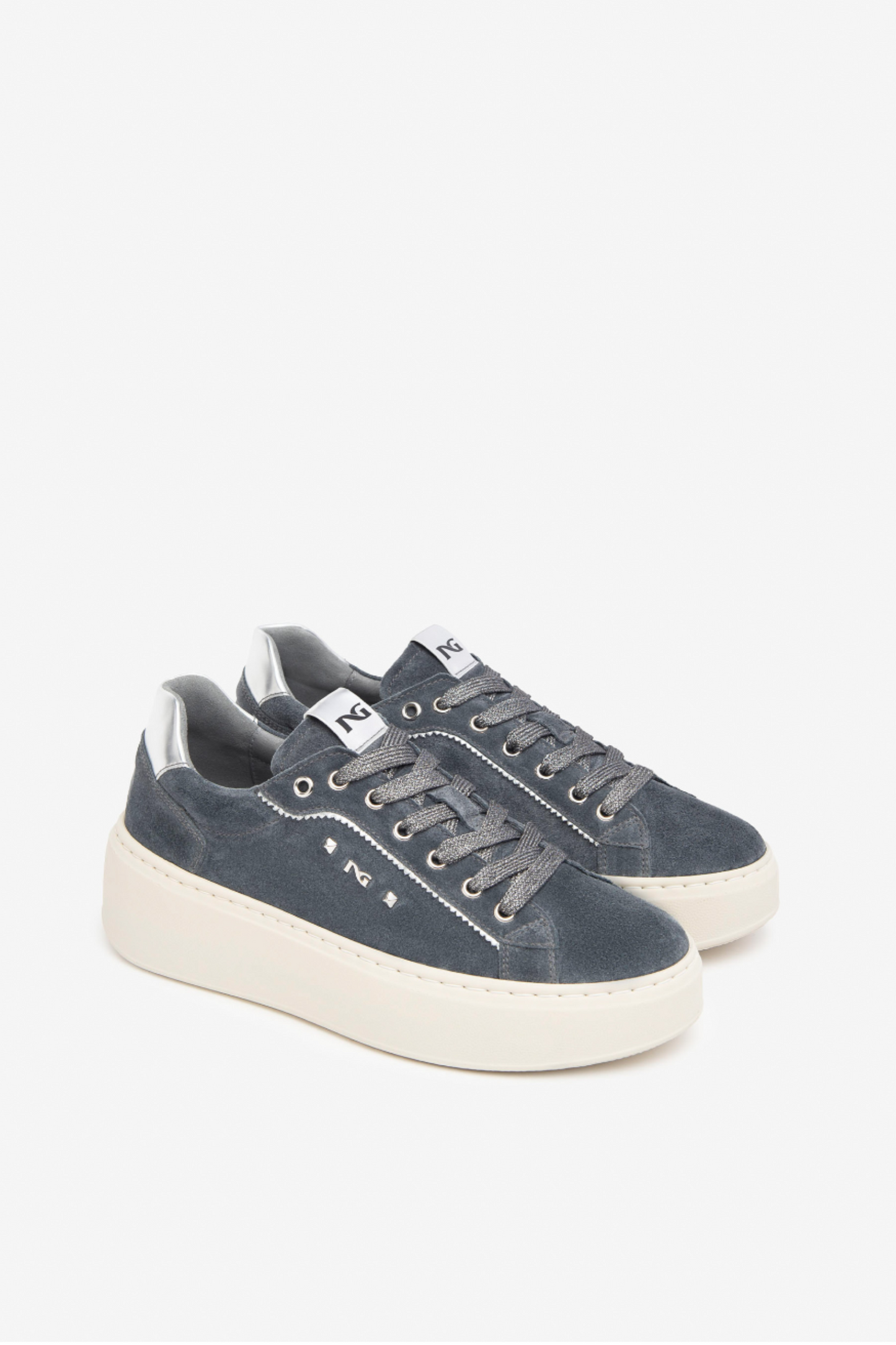 Nero Giardini - Velour Siberia Aregento Sneaker