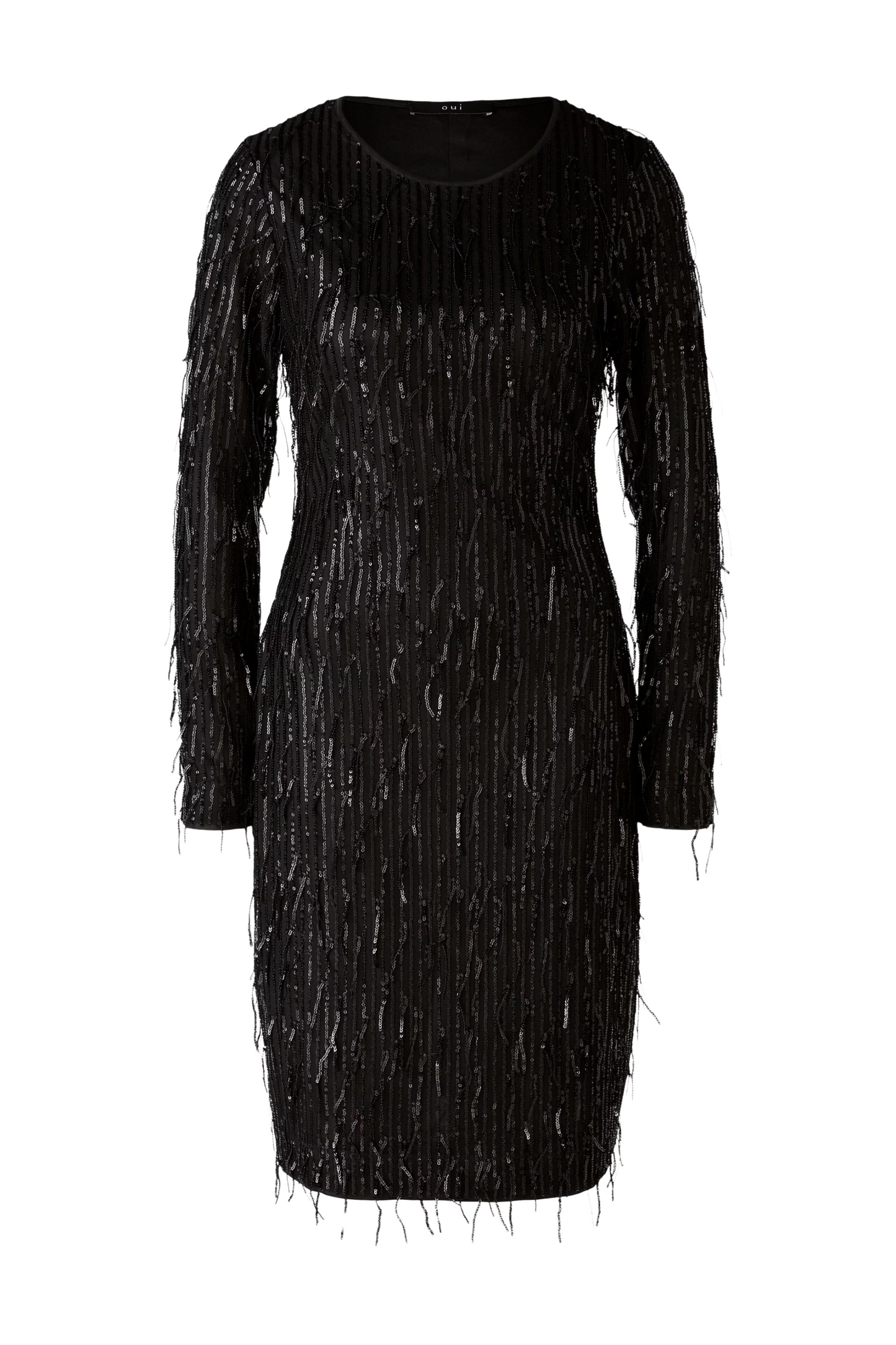 Oui - Black Sequin String Dress