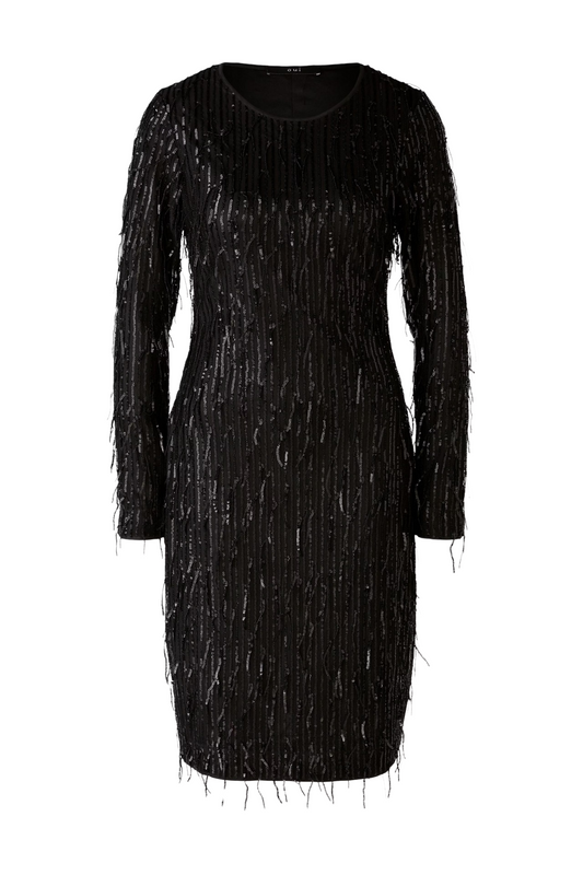 Oui - Black Sequin String Dress