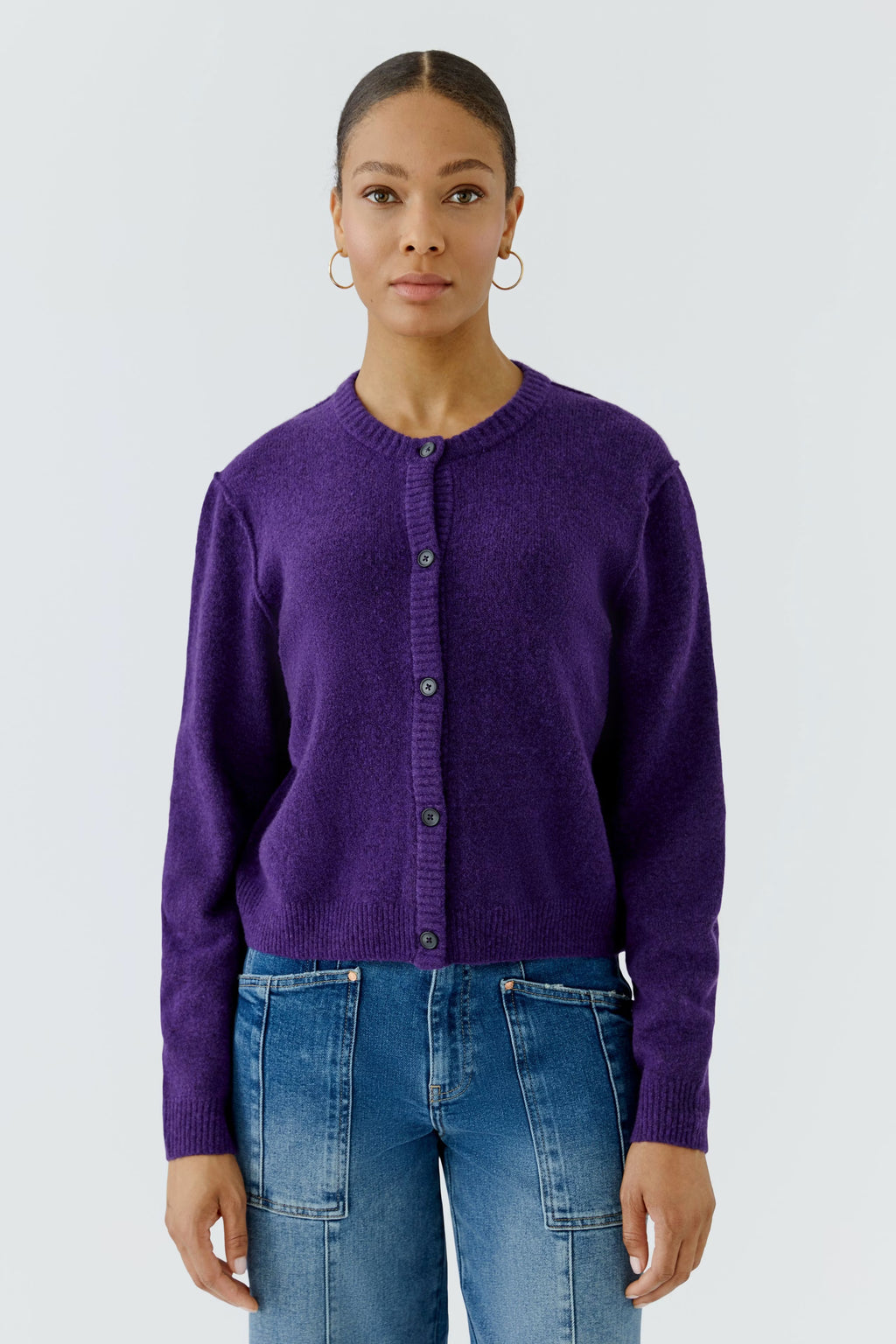 Oui - Amaranth Purple Cardigan